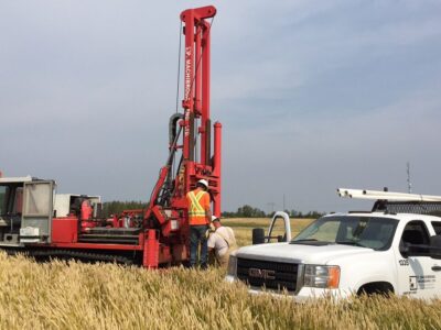 9813 & truck in field
